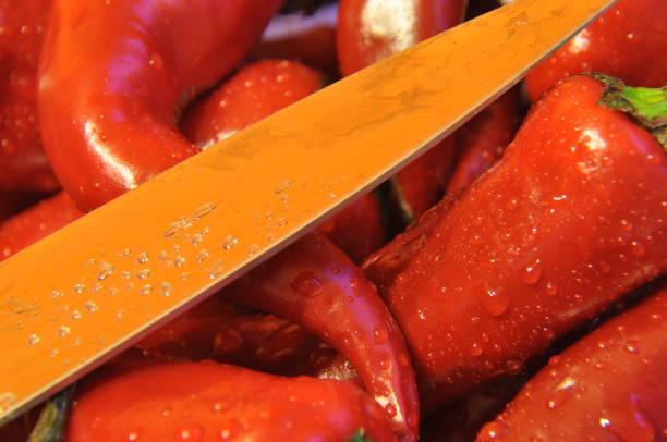 Hot pepper. Pods red vegetables, spicy