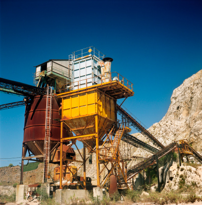 Minerals extraction plant in Tuscany, Italy. 