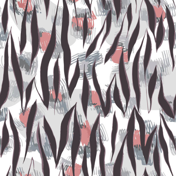 ilustraciones, imágenes clip art, dibujos animados e iconos de stock de piel de leopardo de piel animal vectorial con rayas de cebra patrón sin costura - illusion leather pattern backgrounds