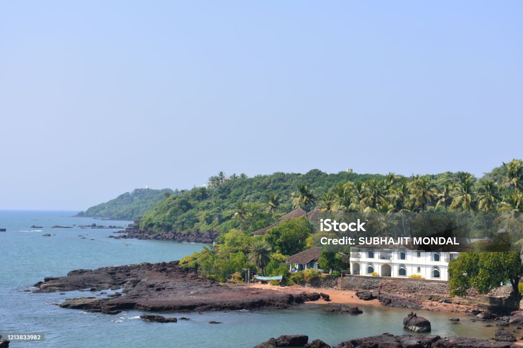 ocean captured from dona paula view point in goa Asia Stock Photo