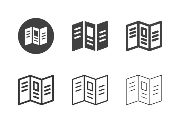 Leaflet Icons - Multi Series Leaflet Icons Multi Series Vector EPS File. multi stock illustrations