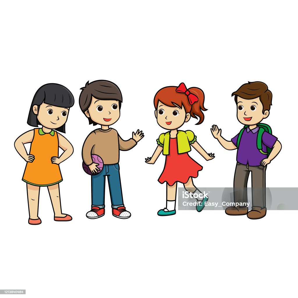 Hình Minh Họa Vector Của Trẻ Em Bị Cô Lập Trên Nền Trắng Hình minh ...
