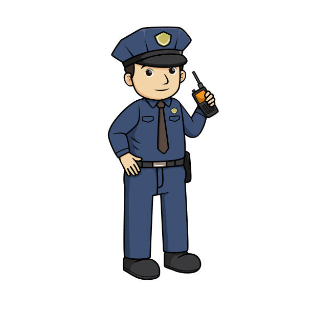 Cartoon Guard Simple Cartoon Security Guard Stock Photos, Pictures & Royalty-Free Images ...