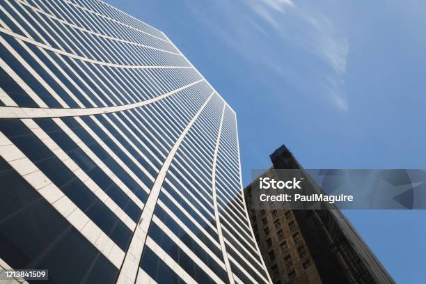 New York Skyscrapers Highrise Buildings Closeup Stock Photo - Download Image Now - WR Grace Building, Close-up, Skyscraper