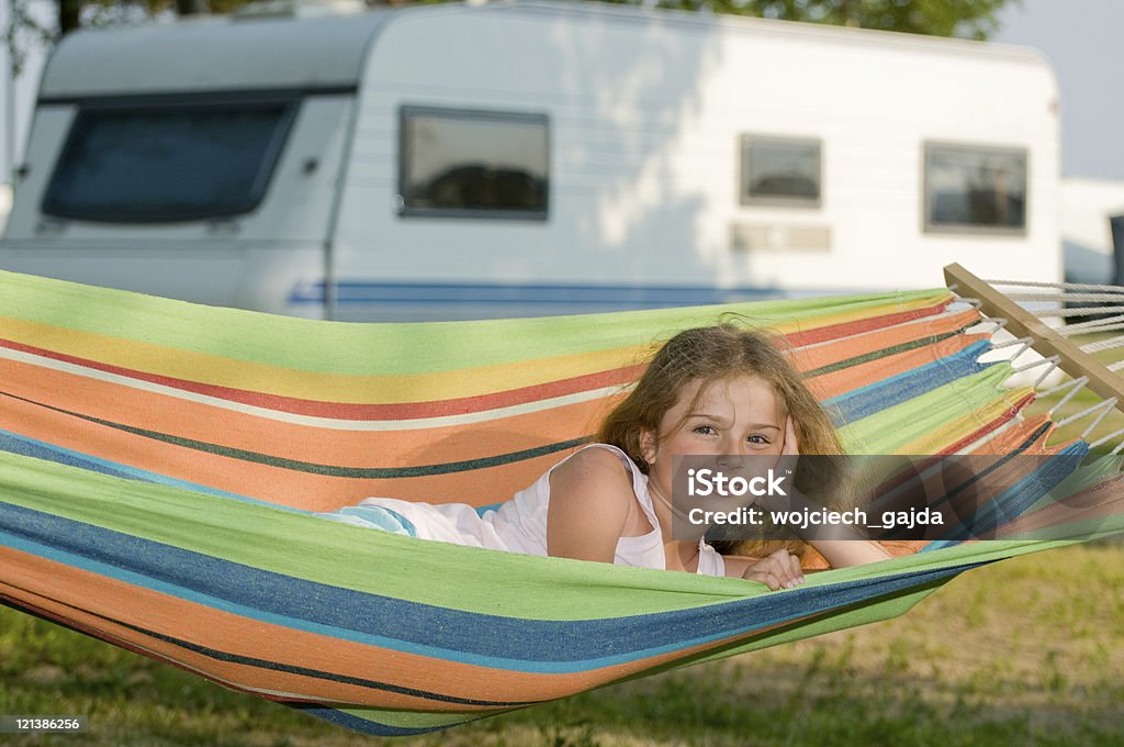 Heureux vacances d'été - Photo de Camping-car libre de droits