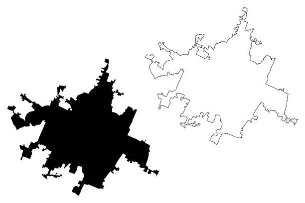 Vector illustration of Modena City map