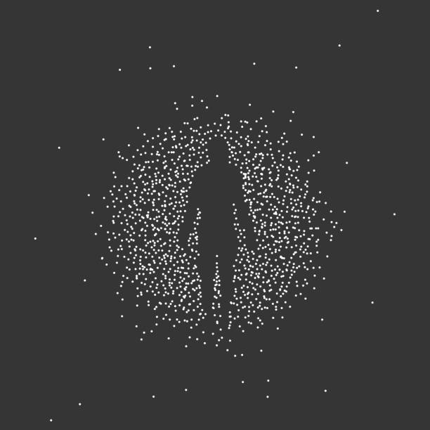 silueta člověka. vektorová ilustrace. - lidská podoba stock ilustrace