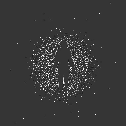 Silhouette of a human. Vector illustration.