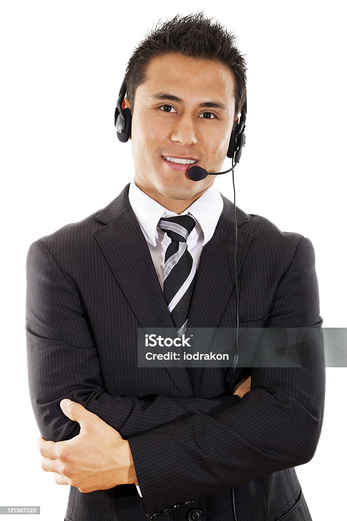 Operador de centro de chamada - Royalty-free Auscultador - Equipamento de Informação Foto de stock