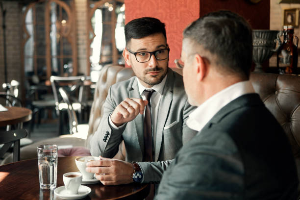 istock Business meeting in a cafe place 1213877451
