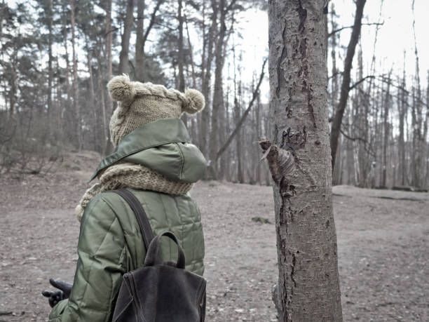 Woman in forest