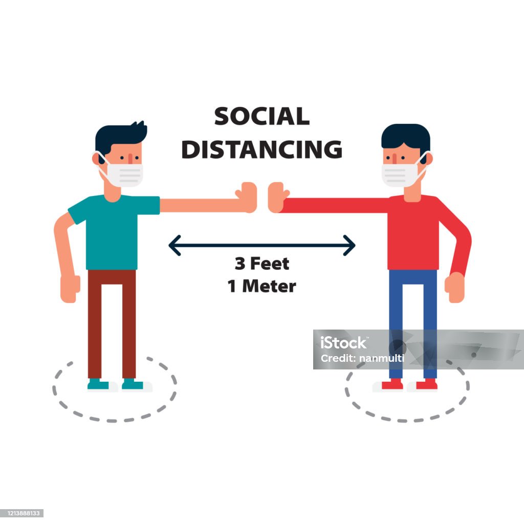 Social Distancing Keep The 1 Meter Distance In Public To Protect From  Covid19 Coronavirus Outbreak Spreading Concept Stock Illustration -  Download Image Now - Istock