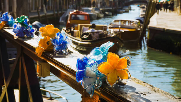 Glass arts at waterfront in Murano