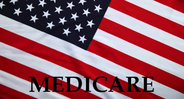 istock Medicare word on American flag 1213890860