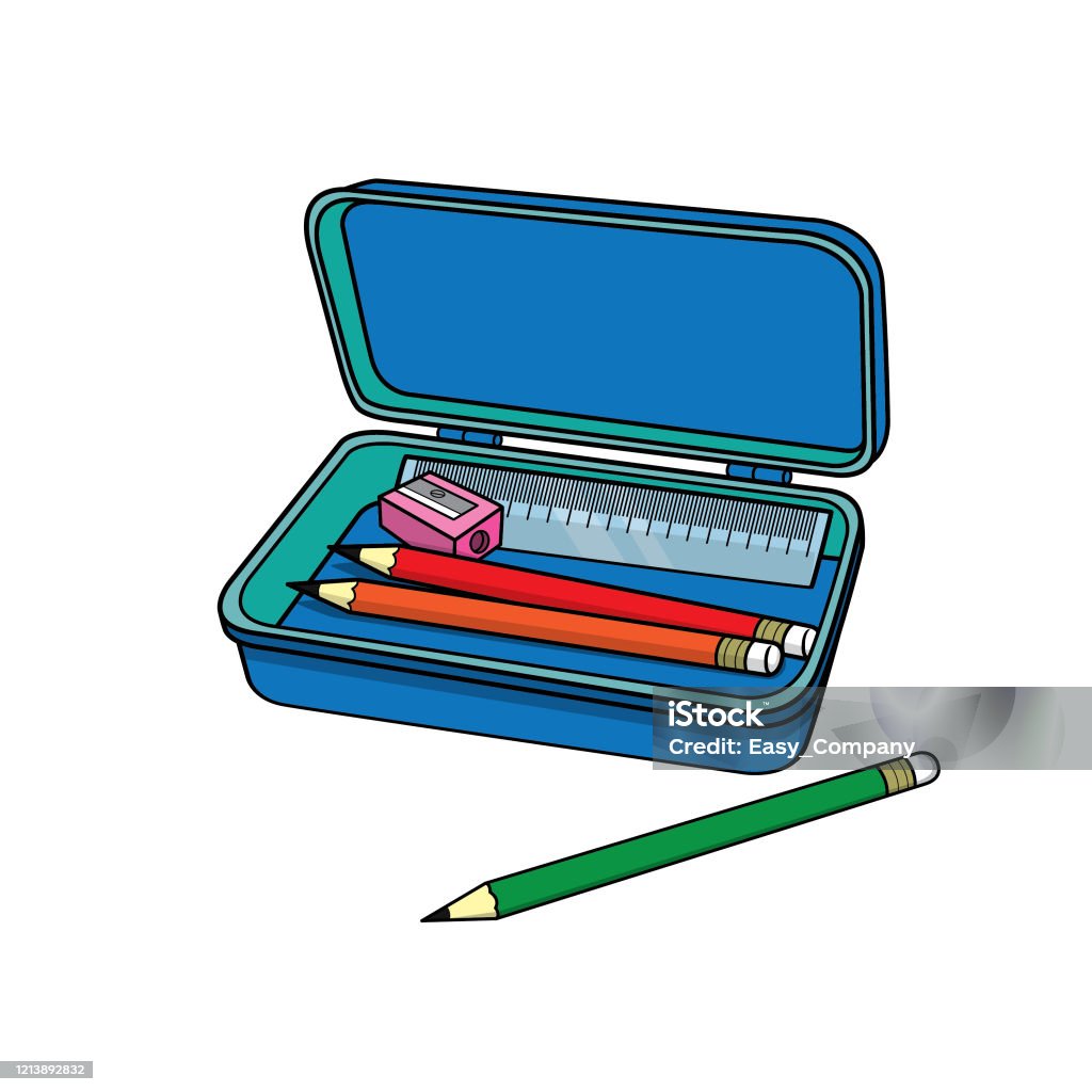 Vector Illustration Of Pencil Case Isolated On White Background For Kids  Coloring Activity Worksheetworkbook Stock Illustration - Download Image Now  - iStock