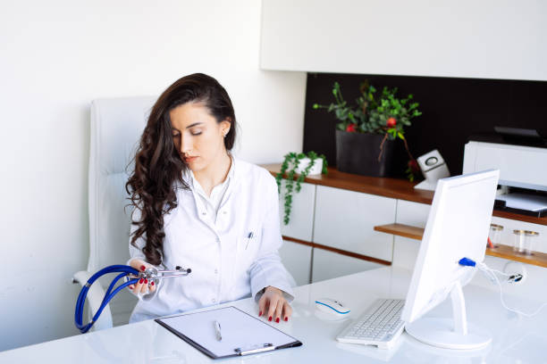 istock A female doctor in her office 1213895304