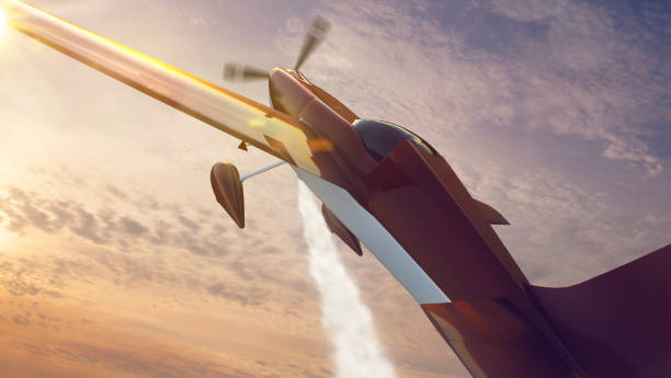 istock Sports plane on air racing. Render 3D. Illustration. 1213900878