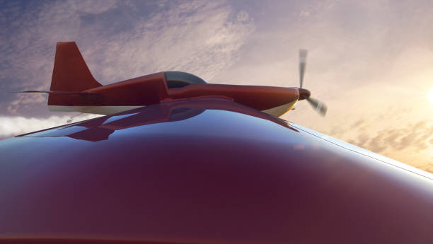 istock Sports plane on air racing. Render 3D. Illustration. 1213900919