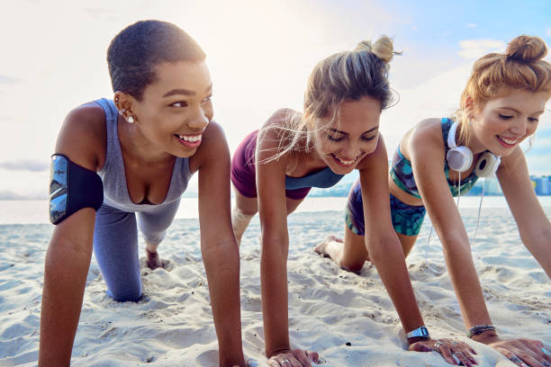 istock A group of three athletic young women ready to exercise 1213902469