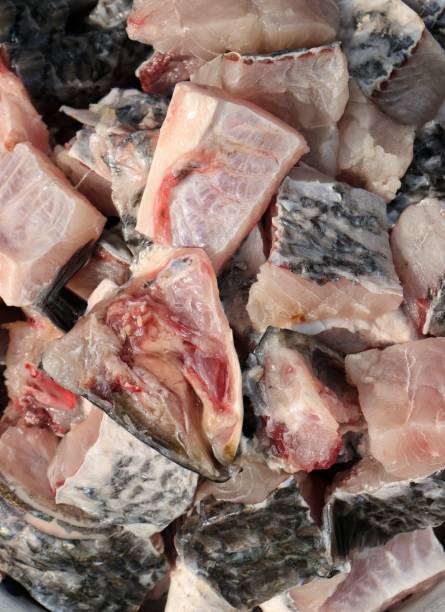 istock Heap of Fish Slices in Vertical Orientation 1213902532
