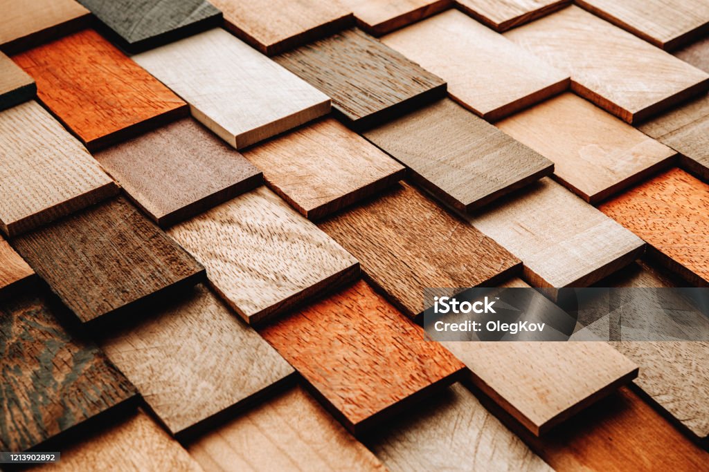 Conjunto De Madera Exótica Y Valiosa Para El Catálogo Textura Y