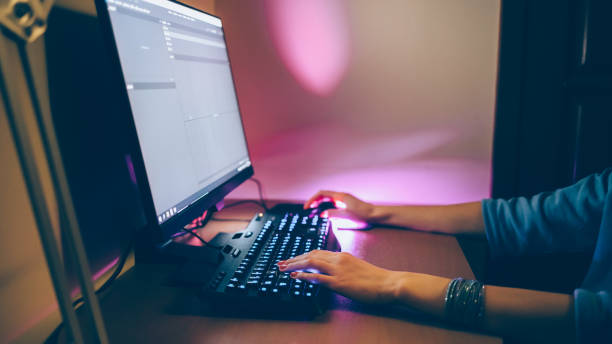 istock Young woman working at home 1213906155