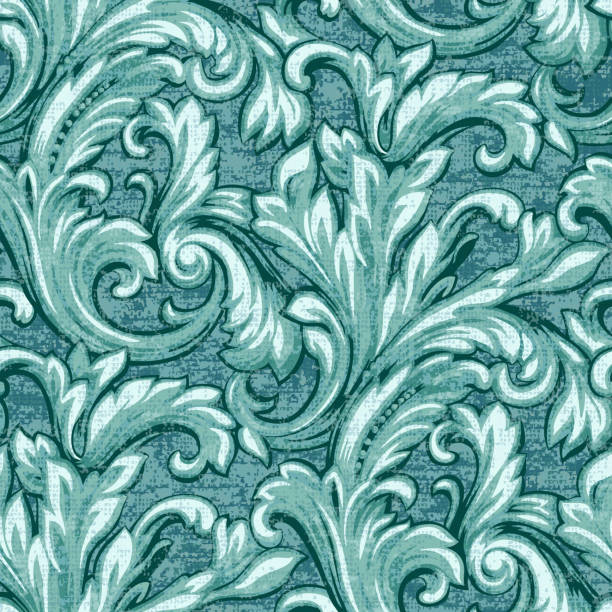 Textured scroll pattern vector art illustration