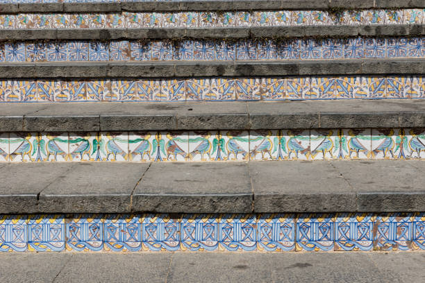 istock Stairway with polychrome ceramic tiles from Caltagirone Sicilia 1213909951