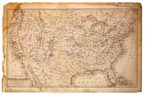 Map of USA 1887