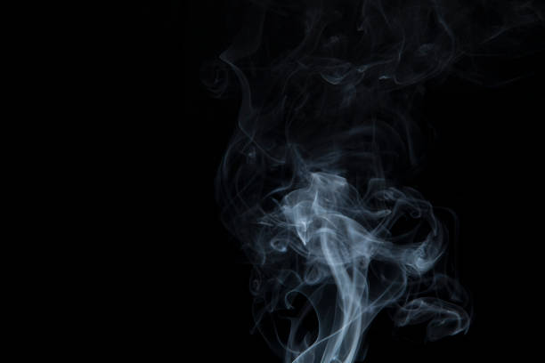 Abstract Background with lighting and smoke on black background