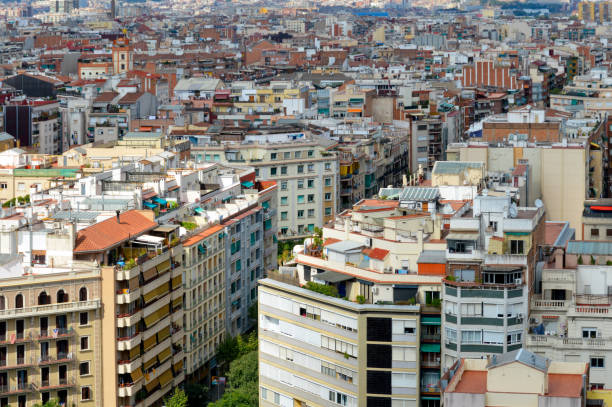 istock Barcelona Spain cityscape and skyline 1213913572