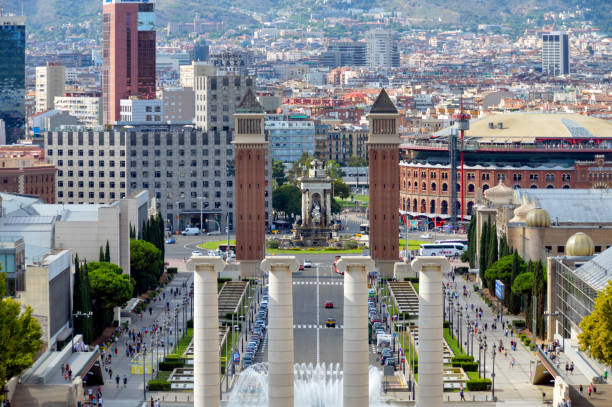 istock Barcelona Spain cityscape and skyline 1213913584