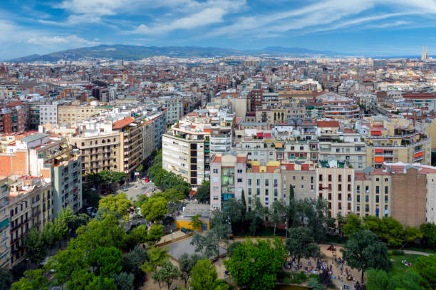istock Barcelona Spain cityscape and skyline 1213913611