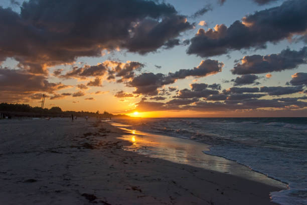 istock Sunset on the beach of Atlantic Ocean, Cuba 1213913820
