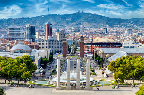 istock Barcelona Spain cityscape and skyline 1213914001