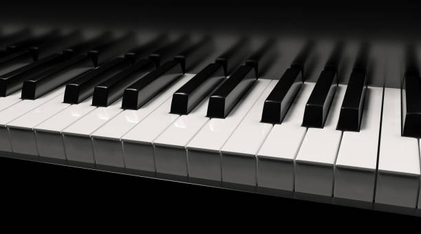 Piano 3d rendering piano, background, 3d rendering, white, black piano stock pictures, royalty-free photos & images