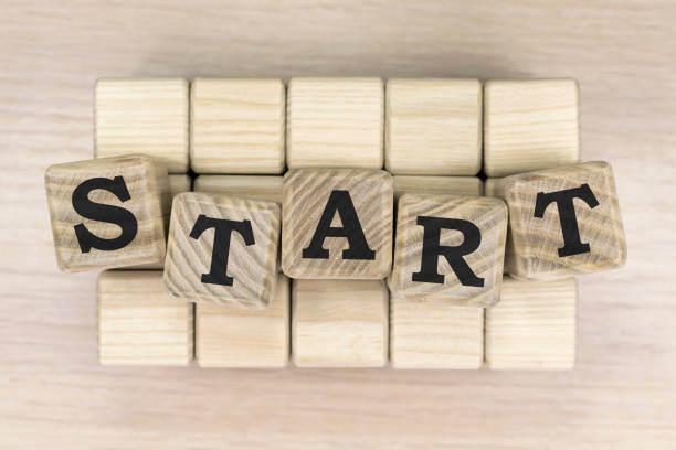 istock Start word concept on wooden beige blocks 1213915434