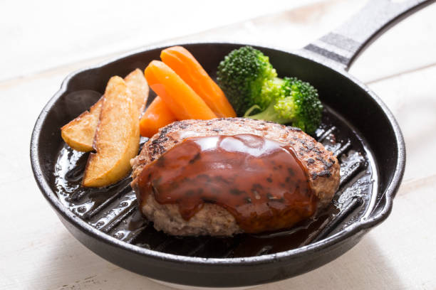 Hamburger steak stock photo