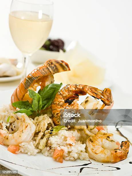 Grilled Lobster And Prawns Risotto Stock Photo - Download Image Now - Close-up, Color Image, Dinner