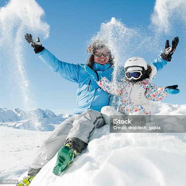 Snow Ski Sun And Fun Stock Photo - Download Image Now - Family, Ski, Child