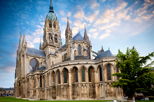 The Cathedral of Notre Dame, a masterpiece of Romanesque and Gothic architecture in Normandy, is the main Catholic place of worship in Bayeux, in the Calvados department.