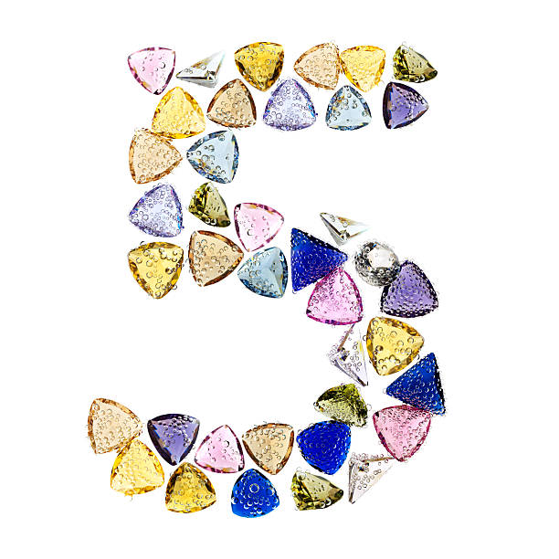 istock Gemstones numbers collection, figure 5. 121392606