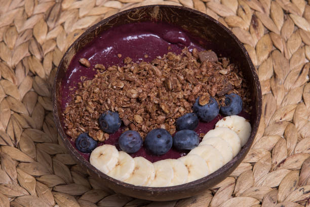 istock Smoothie acai bowl served in bowl 1213927199