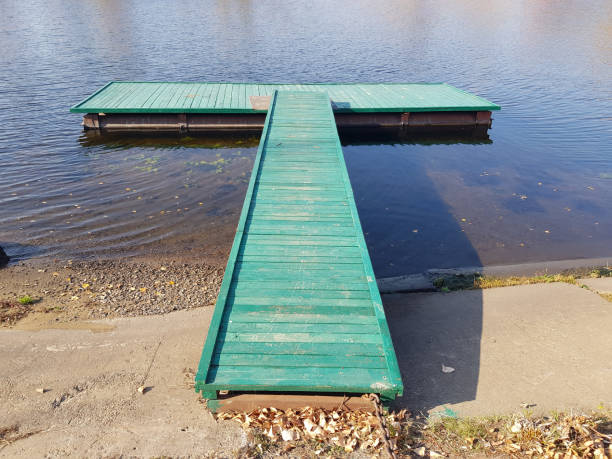istock Wooden pier on the river. 1213928557