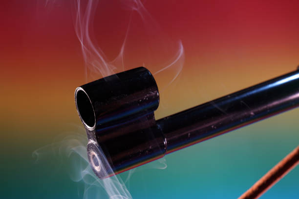 This is a gun with smoking barrel recorded in the studio