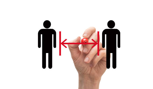istock Concept for keeping social distance due to virus alert 1213932052