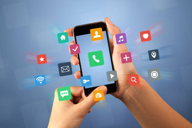 istock Female hand holding smartphone 1213933406