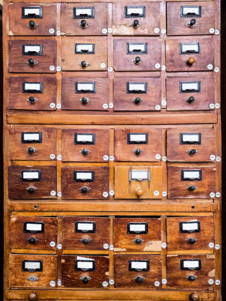 istock Boxes and filing cabinets Cells for storage of registered securities 1213934872