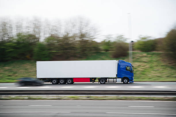 istock Lorry motion Traffic Transport on motorway in motion 1213938765