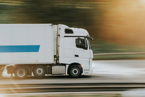 istock Lorry motion Traffic Transport on motorway in motion 1213938907